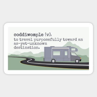 Coddiwomple Sticker